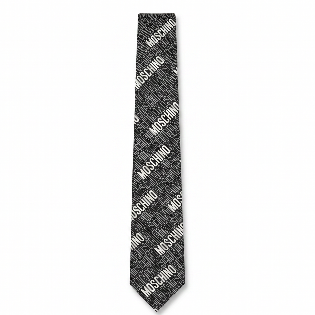 DÉCLIC Moschino Mono Logo Tie - Black