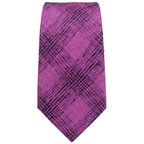 DÉCLIC Textured Crosshatch Tie - Berry