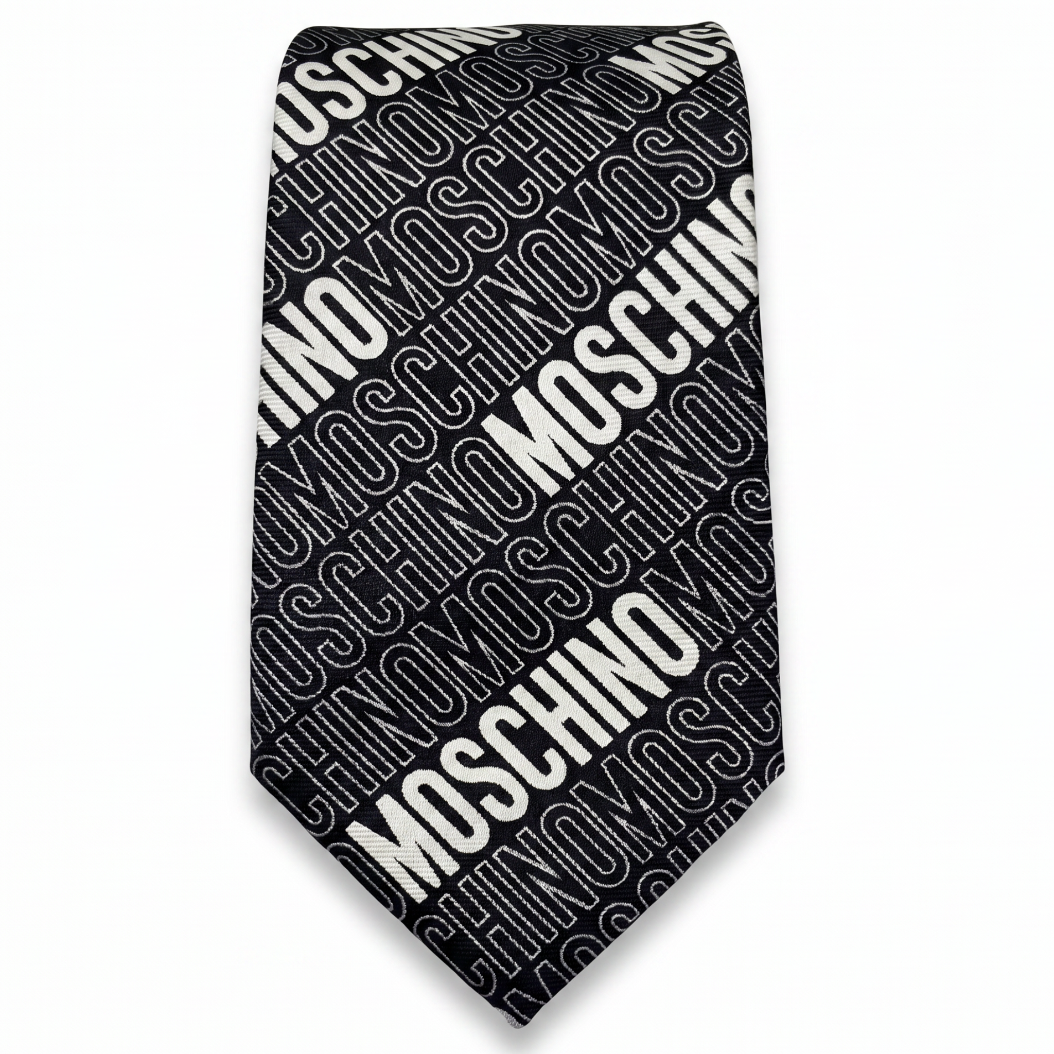 DÉCLIC Moschino Mono Logo Tie - Black