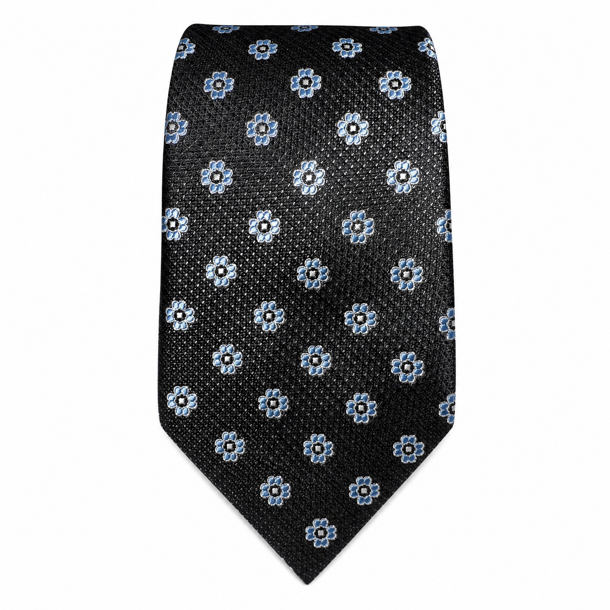 DÉCLIC The Fiori Notturno Tie - Charcoal/Black