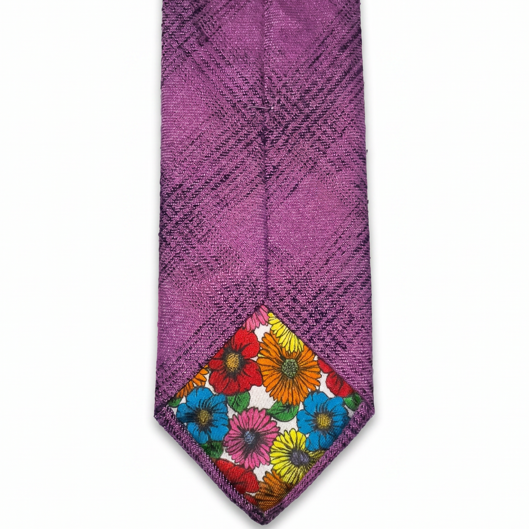 DÉCLIC Textured Crosshatch Tie - Berry