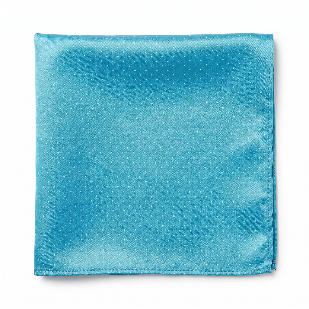 DÉCLIC Classic Microdot Hanky - Aqua