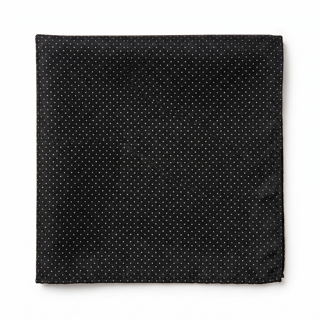 DÉCLIC Classic Microdot Hanky - Black