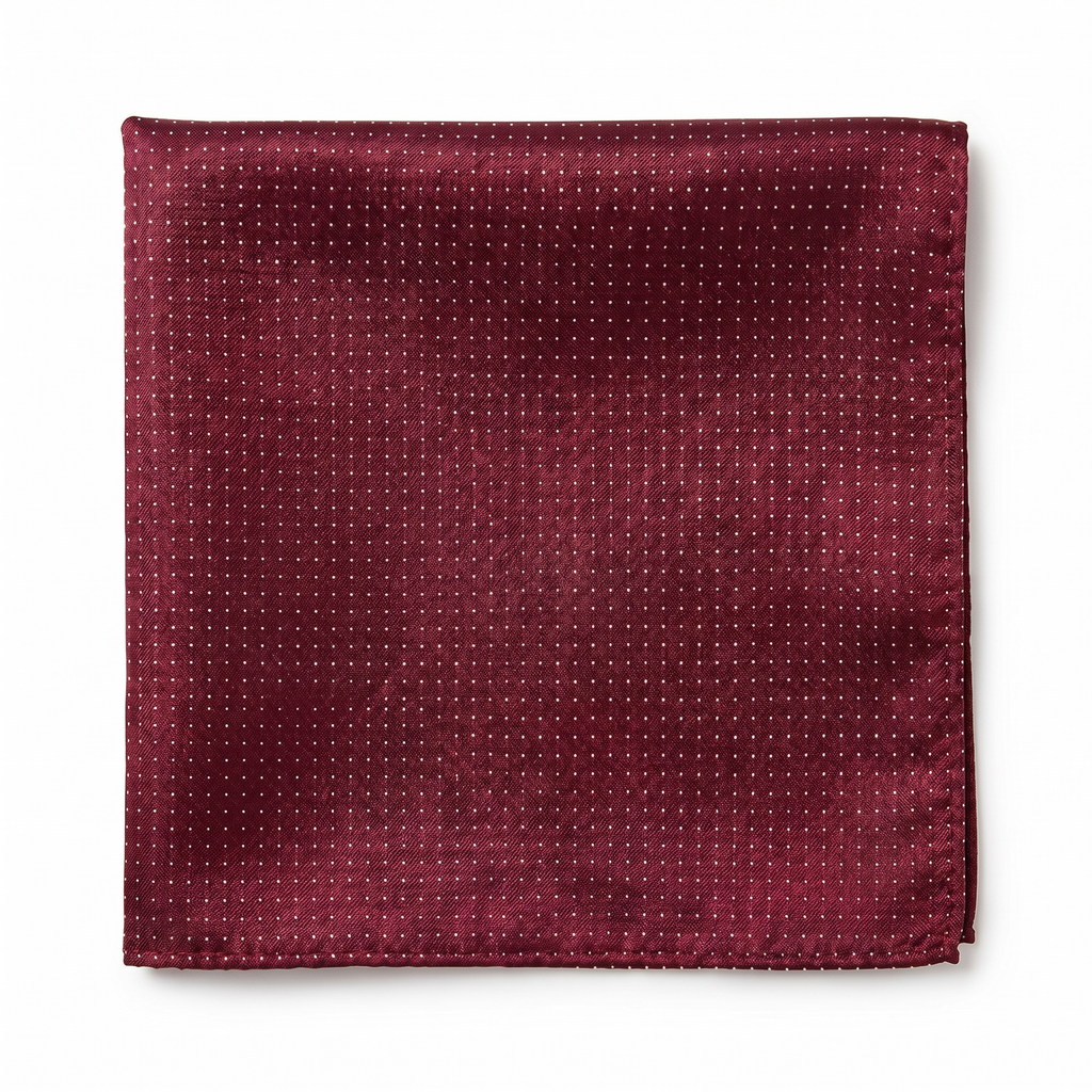 DÉCLIC Classic Microdot Hanky - Burgundy
