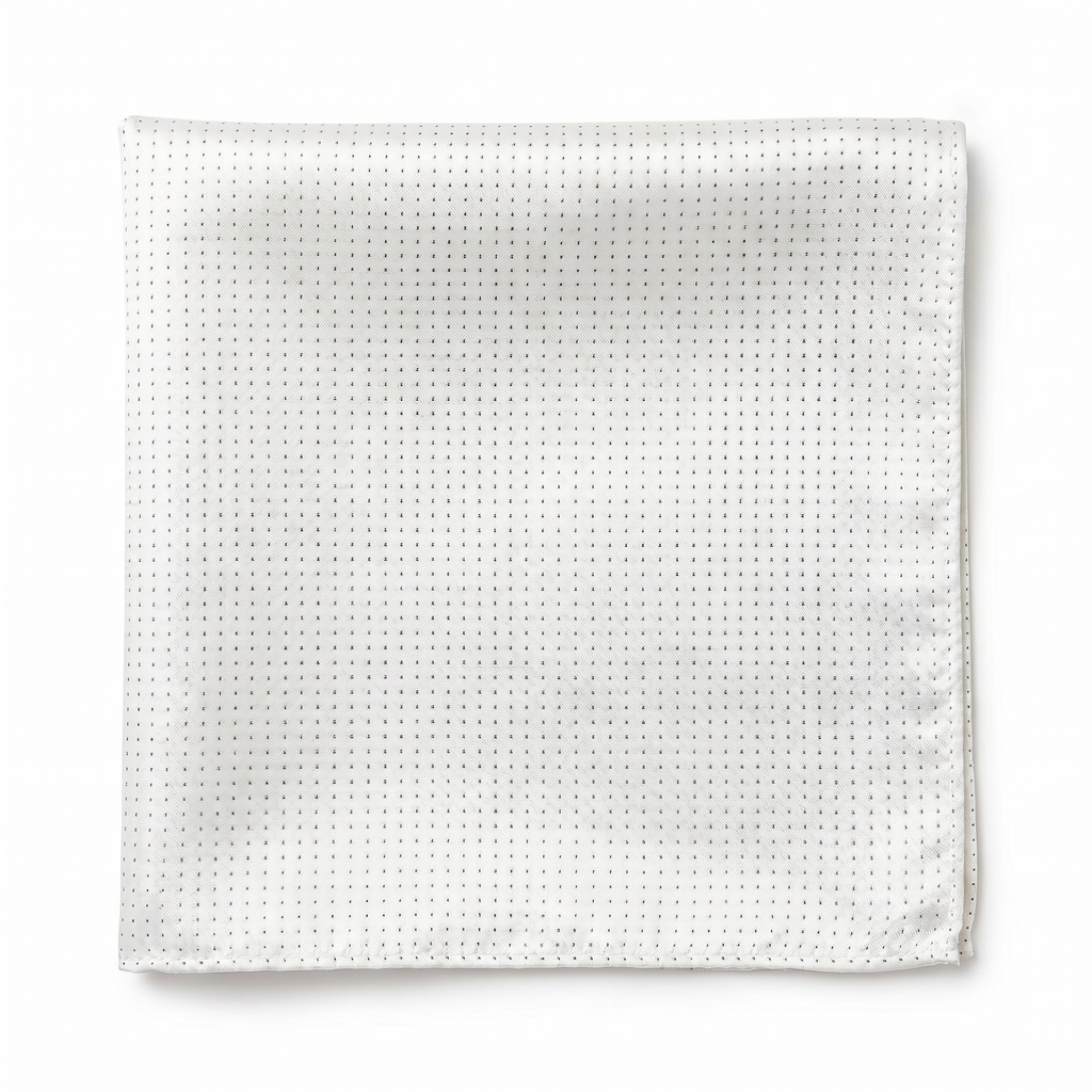 DÉCLIC Classic Microdot Hanky - White