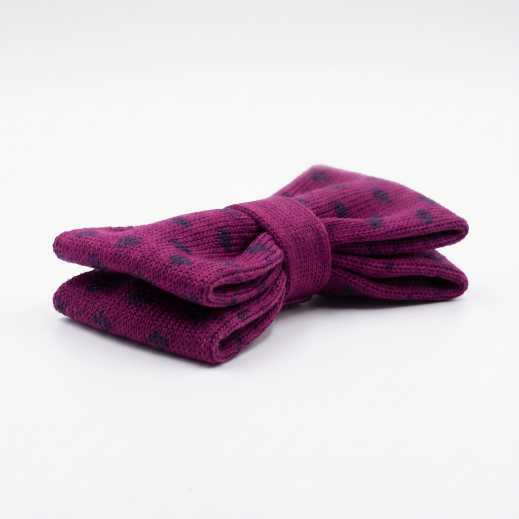 DÈCLIC Micro Fleck Knit Bow Tie- Magenta
