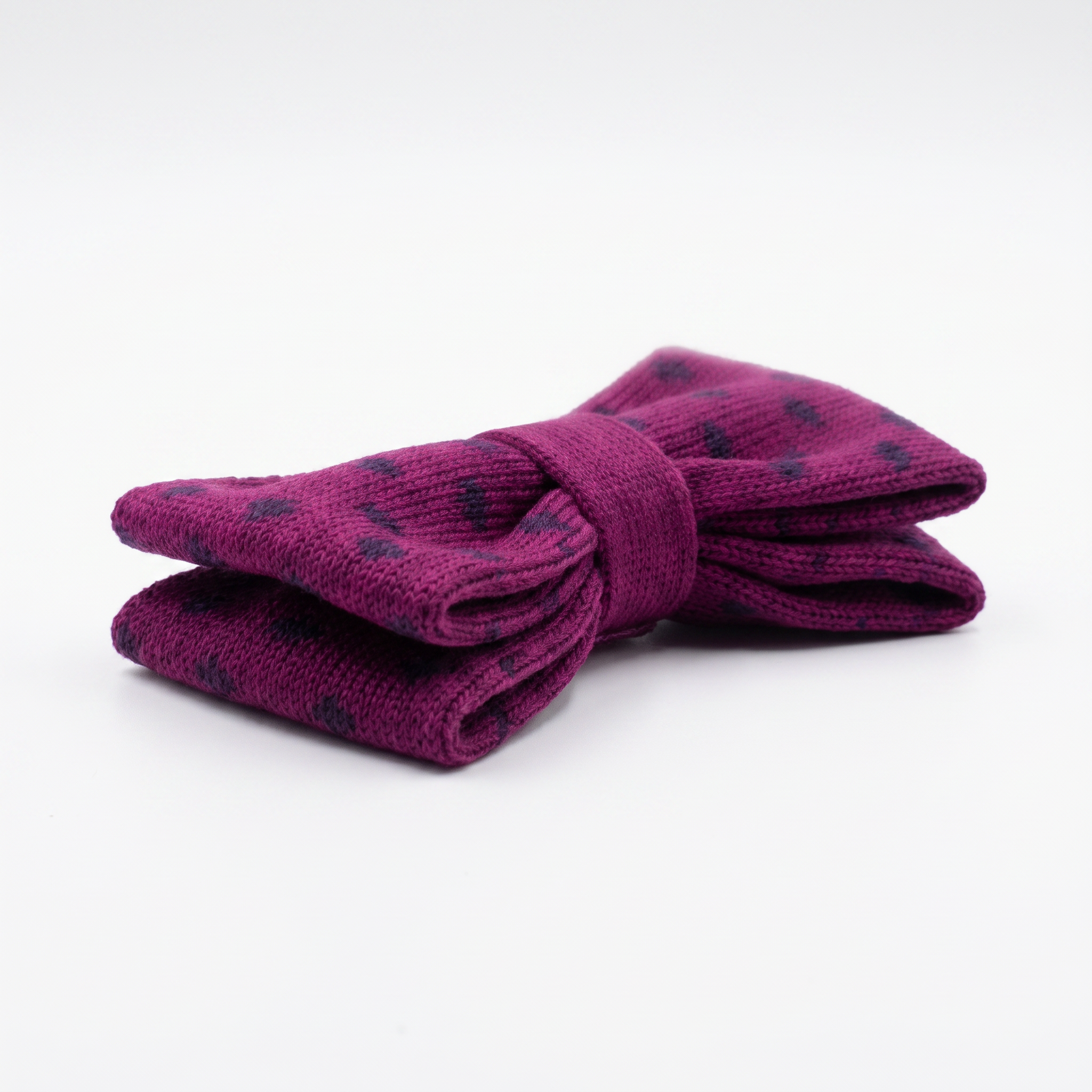 DÈCLIC Micro Fleck Knit Bow Tie- Magenta