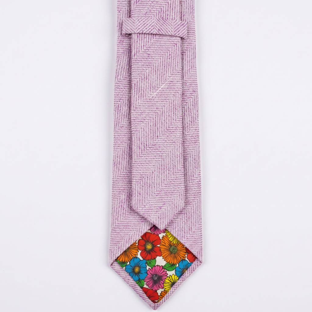 DÉCLIC Rosemont Herringbone Tie - Lilac