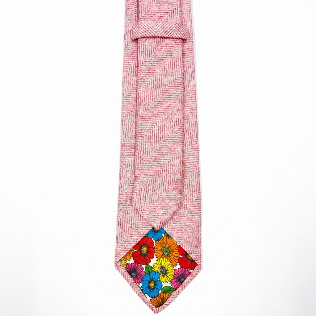 DÉCLIC Rosemont Herringbone Tie - Pink