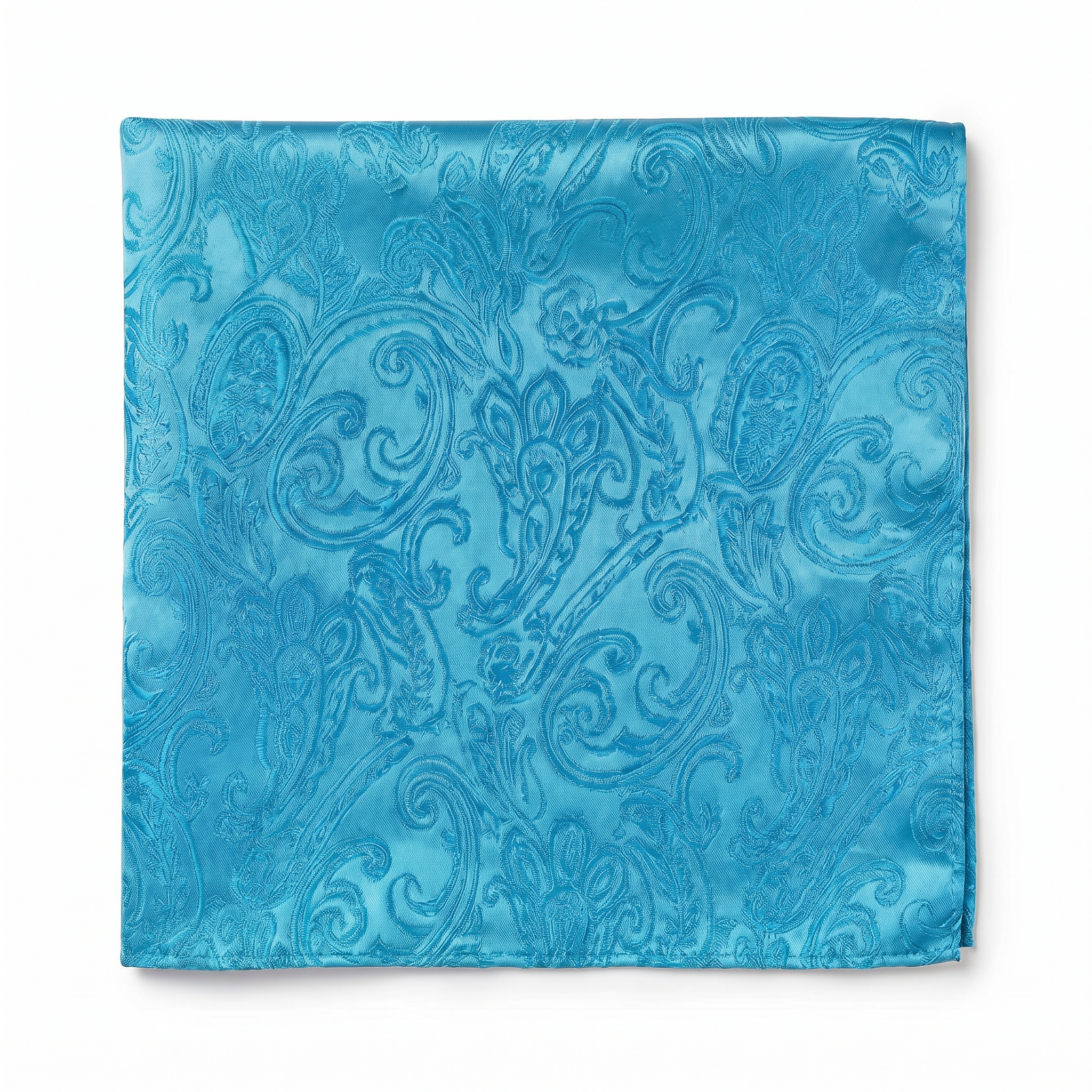 DÉCLIC Classic Paisley Hanky - Turquoise