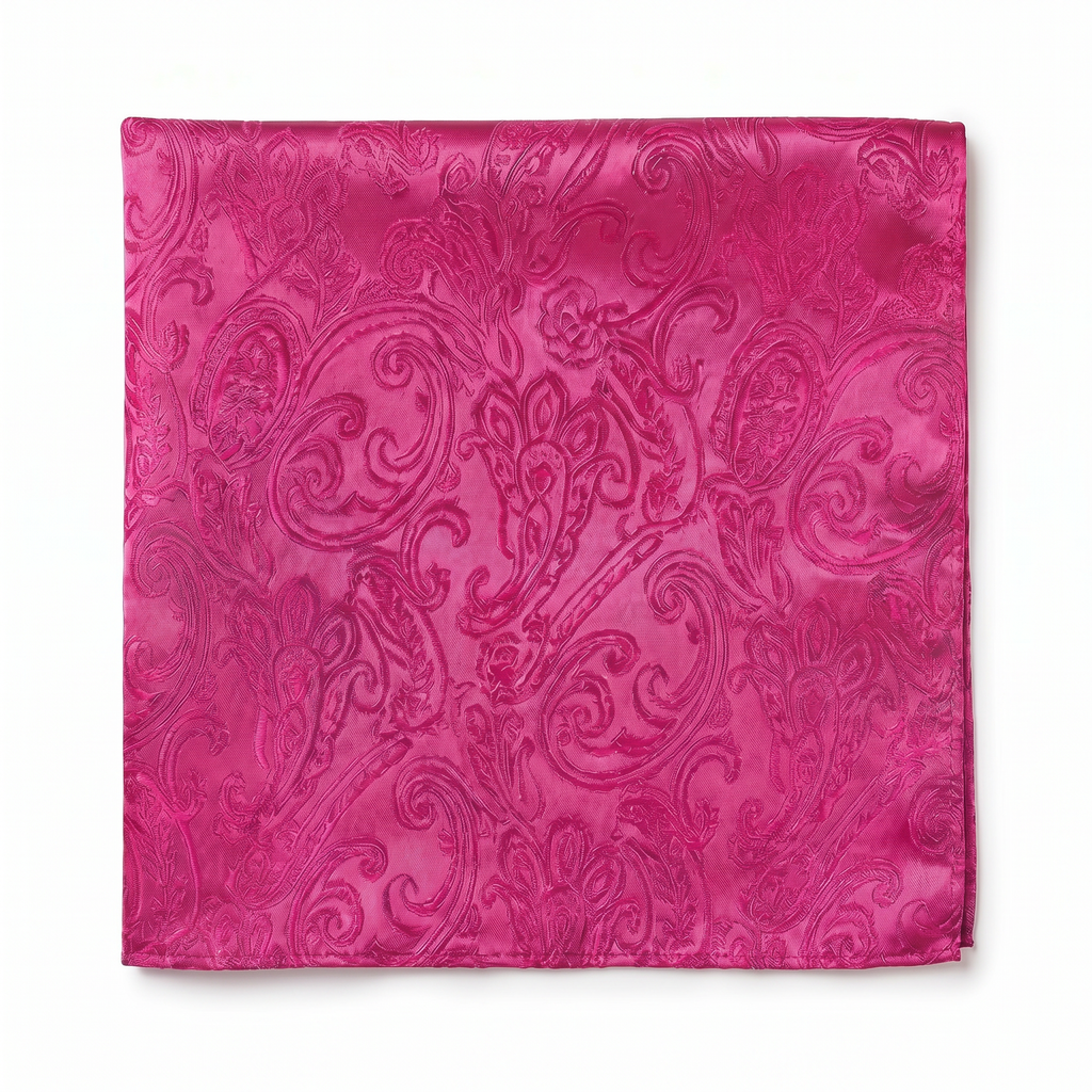 DÉCLIC Classic Paisley Hanky - Magenta