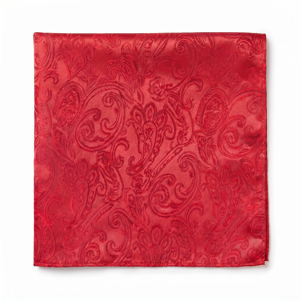 DÉCLIC Classic Paisley Hanky - Red