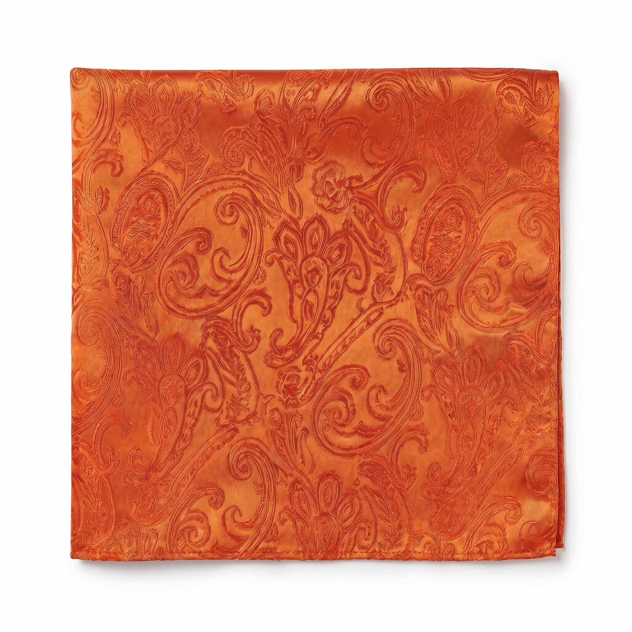 DÉCLIC Classic Paisley Hanky - Orange