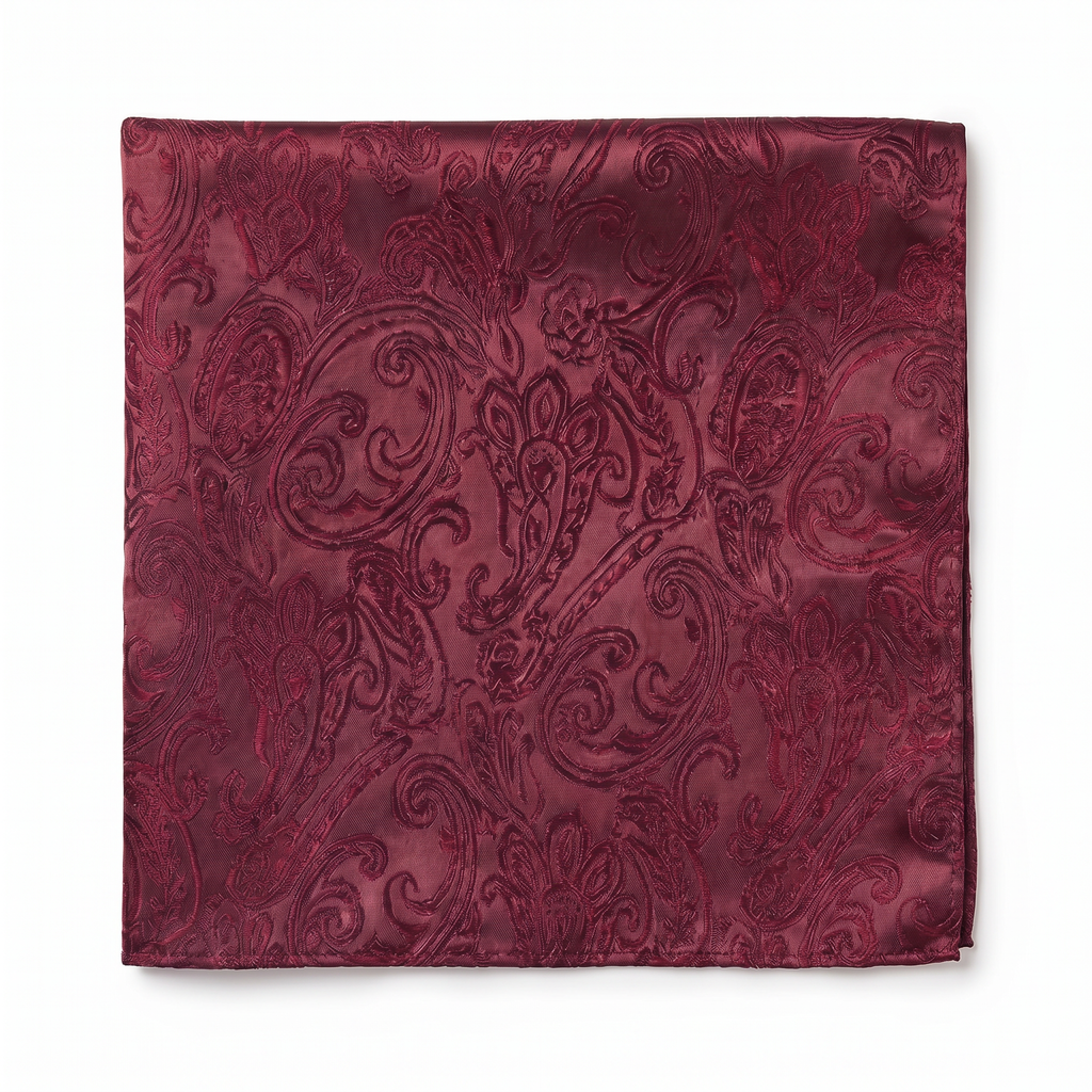 DÉCLIC Classic Paisley Hanky - Burgundy
