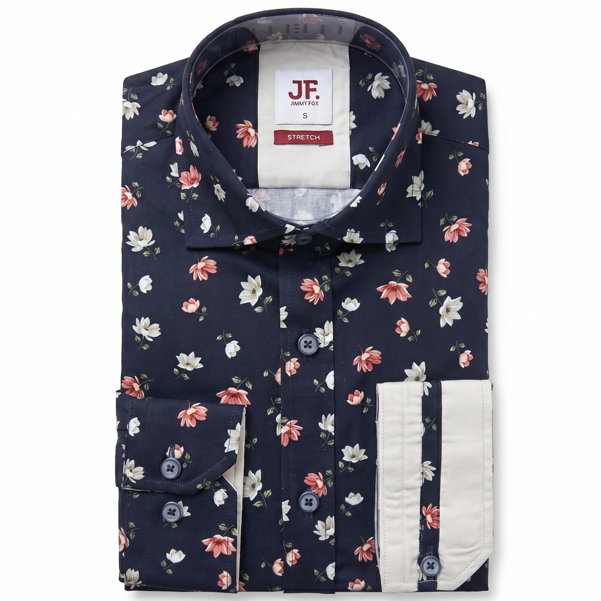 JF 'Wildflower Bloom' Print Shirt - Navy