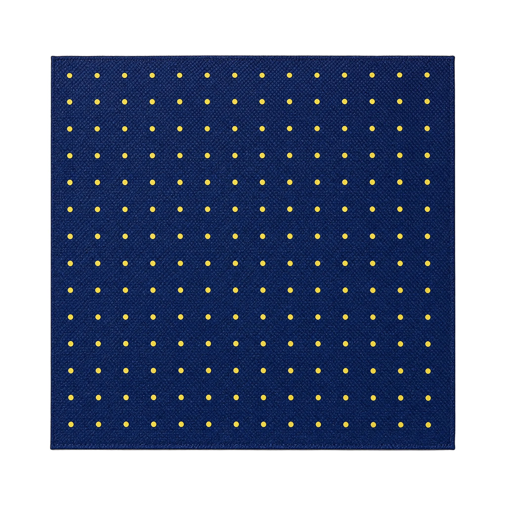 DÉCLIC Classic Spot Pocket Square - Navy/Yellow