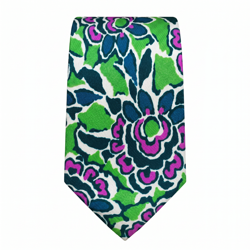 DÉCLIC Retro Bloom Tie - Green