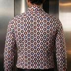 JF 'Deco Link' Print Shirt - Light Grey