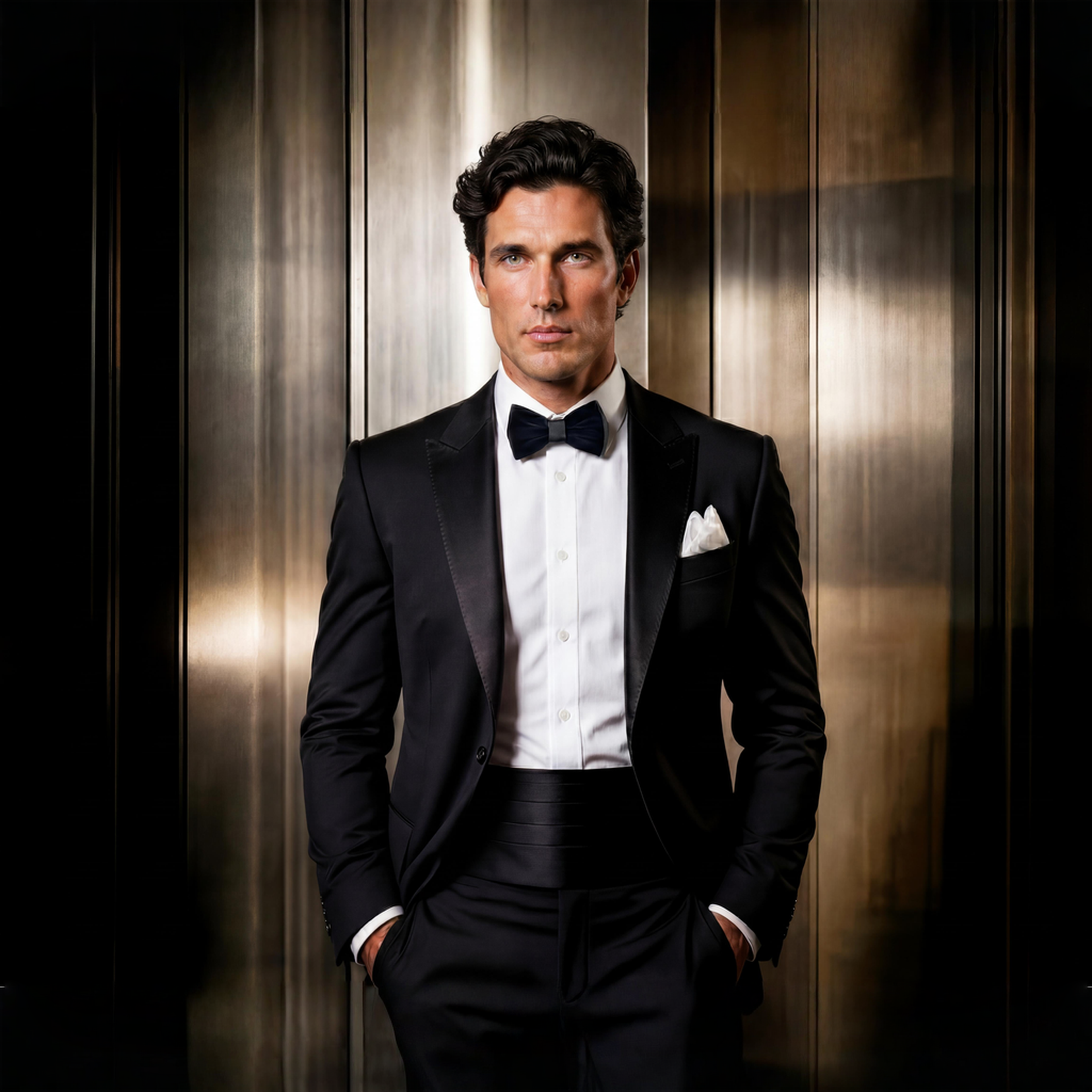 DÉCLIC Silk Cummerbund - Black