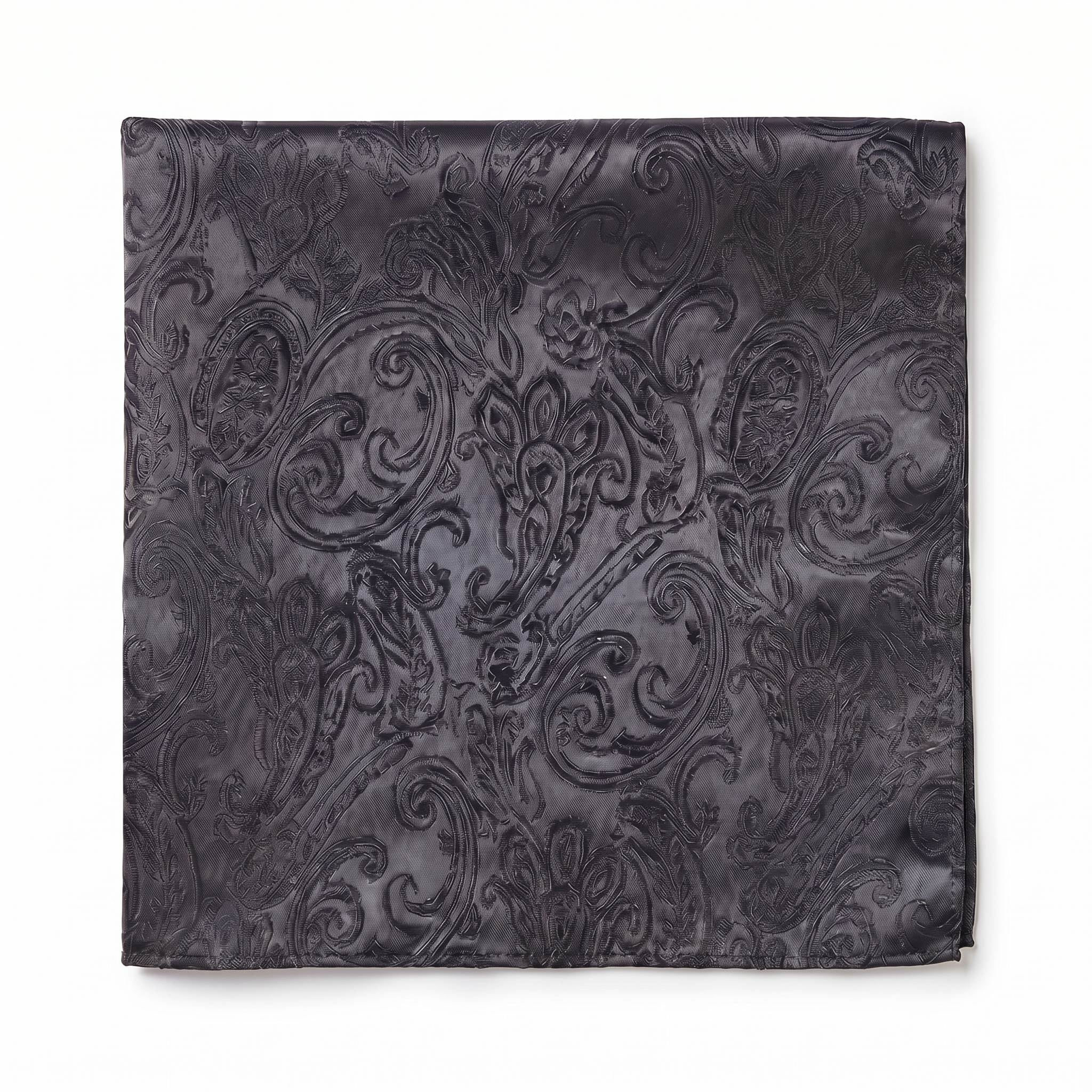 DÉCLIC Classic Paisley Hanky - Charcoal