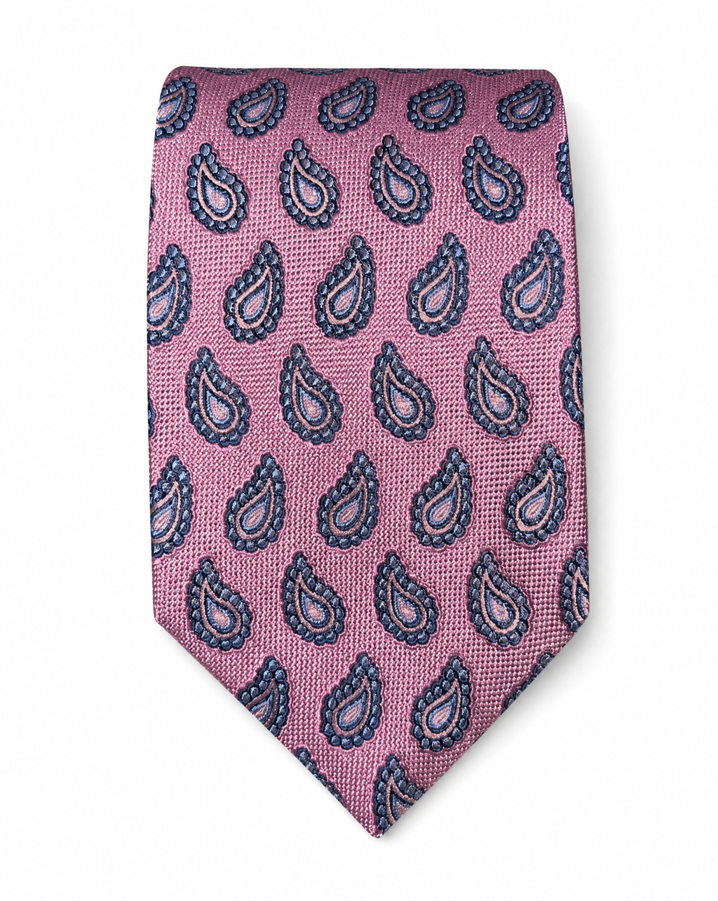 DÉCLIC Rosé Paisley Silk Tie - Dusty Rose