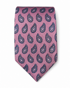 DÉCLIC Rosé Paisley Silk Tie - Dusty Rose