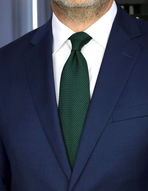 DÉCLIC Grenadine Weave Tie - Green