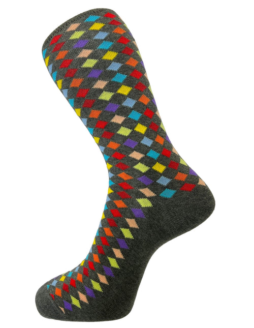 DÉCLIC Harlequin Socks - Grey