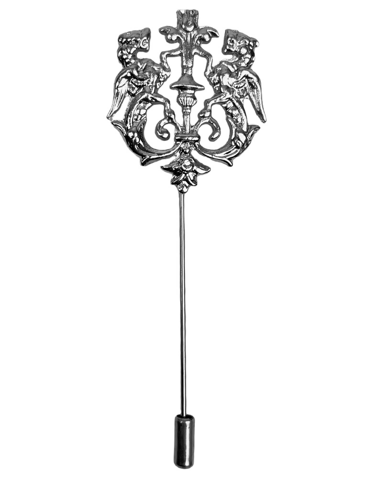 DÉCLIC Heraldic Crest Pin - Silver