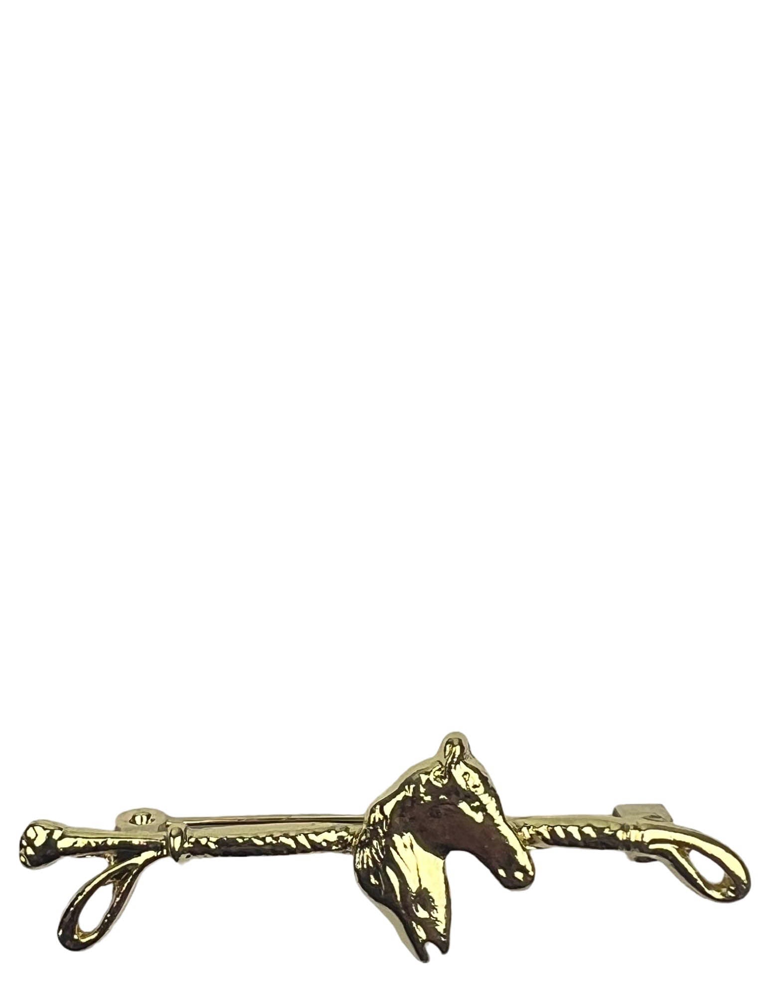 Horse & Crop Pin - Gold