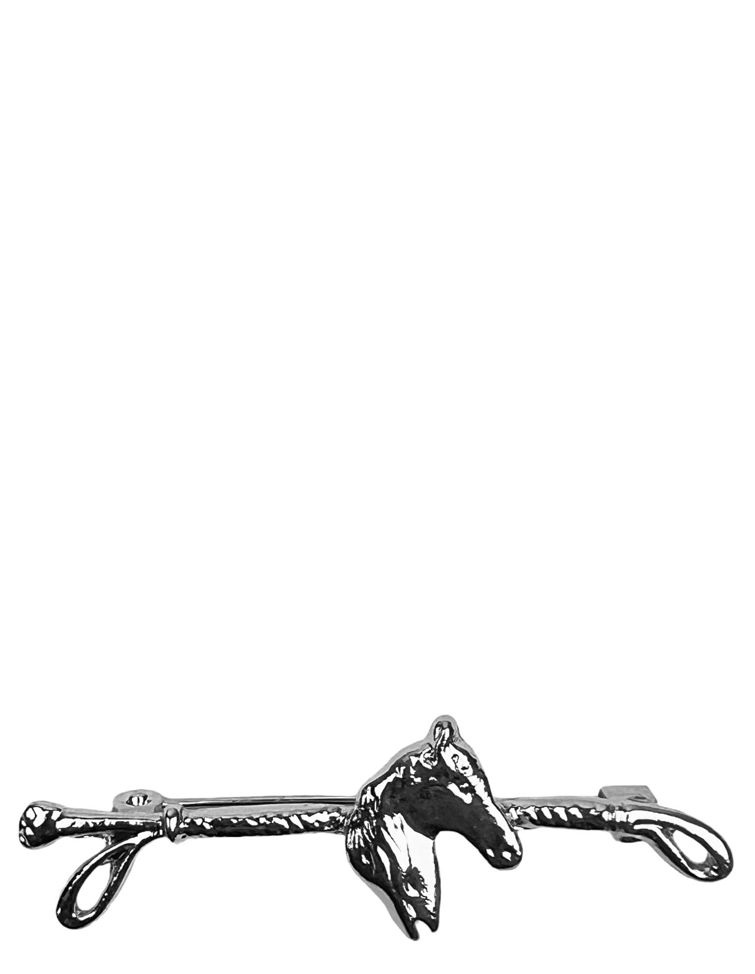 Horse & Crop Pin - Silver