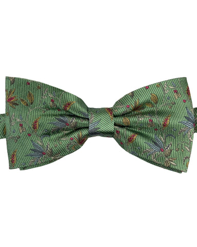 DÉCLIC Oversized Velvet Bow Tie - Green