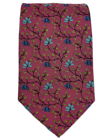 ROBERT KEYTE Chatham Floral Tie - Orange