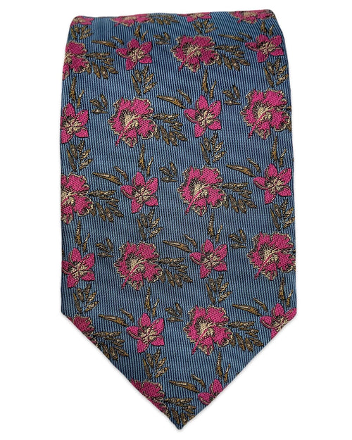 ROBERT KEYTE Chatham Floral Tie - Blue