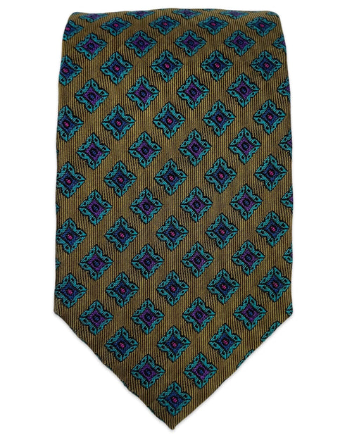 ROBERT KEYTE Bedford Pattern Tie - Green