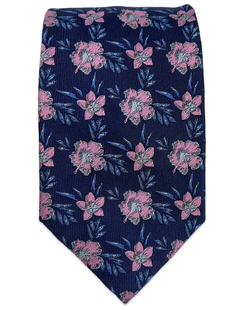 ROBERT KEYTE Chatham Floral Tie - Navy