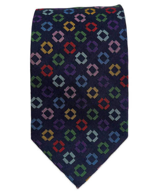 ROBERT KEYTE Corby Spot Tie - Navy