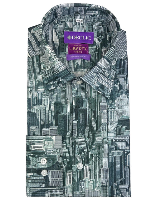 DÉCLIC Liberty Harper City Print Shirt - Grey