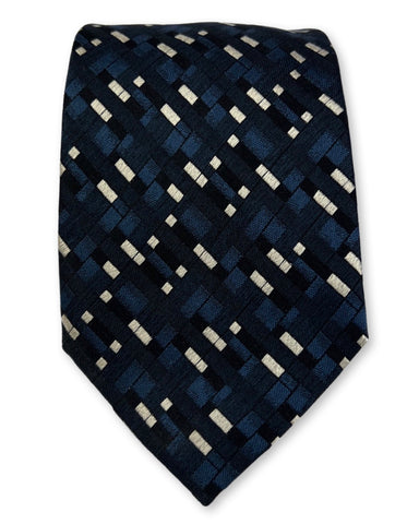 DÉCLIC Feltre Pattern Tie - Steel Blue