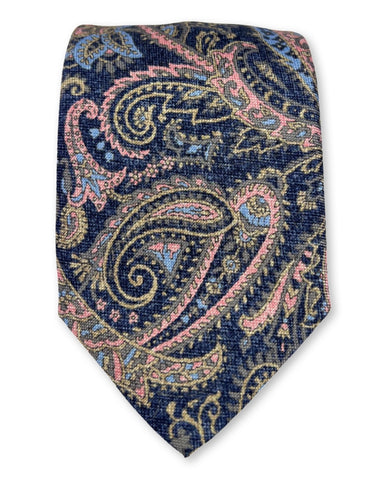Silvio Fiorello Vittoria Paisley Tie - White