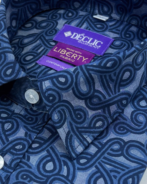 DÉCLIC Liberty Brady Loop Print Shirt - Navy