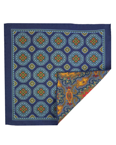 DÉCLIC Olney Paisley Pocket Square - Green