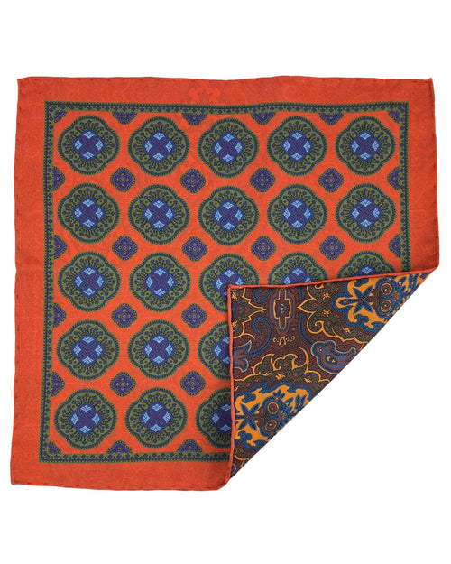 DÉCLIC Thresh Reversible Pocket Square - Orange