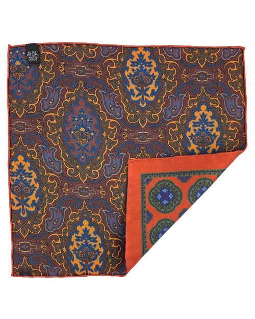 DÉCLIC Thresh Reversible Pocket Square - Orange