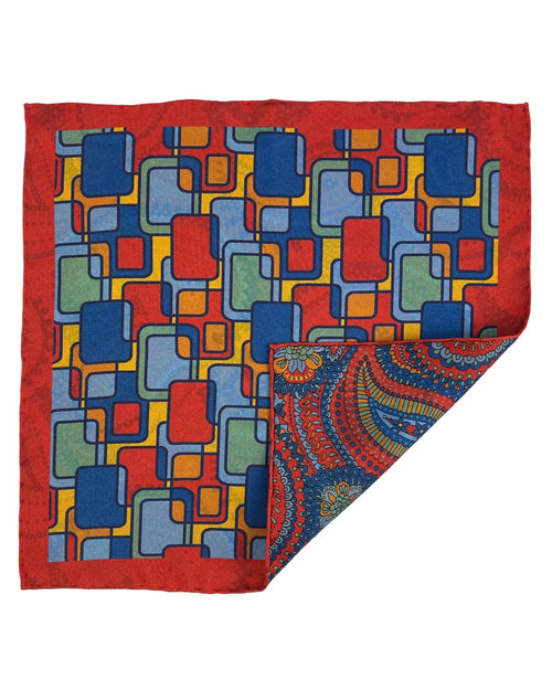 DÉCLIC Maxwell Reversible Pocket Square - Orange