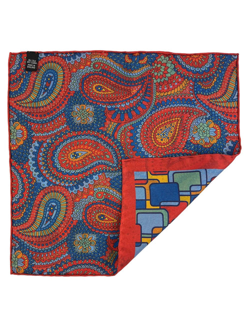 DÉCLIC Maxwell Reversible Pocket Square - Orange