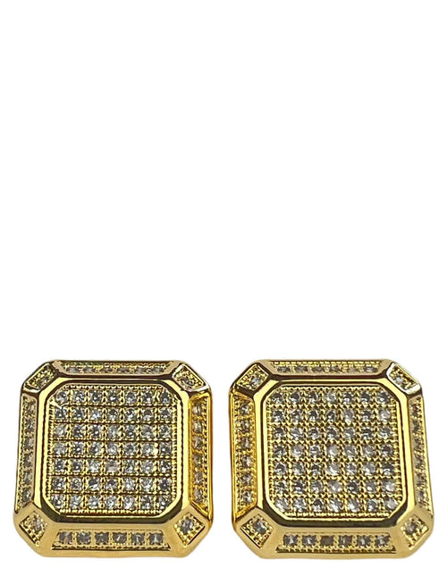 DÉCLIC Diamante Boss Cut Cufflink - Gold