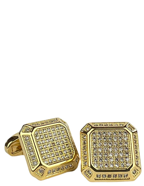 DÉCLIC Diamante Boss Cut Cufflink - Gold