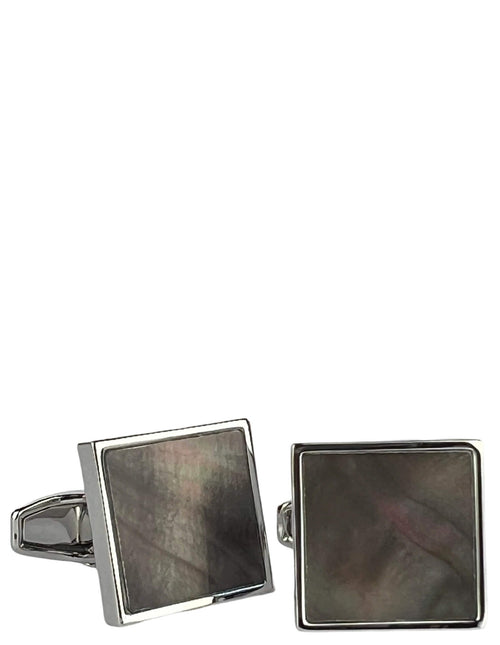 DÉCLIC MOP Smoky Square Cufflink - Silver