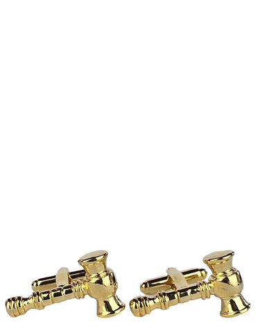 DÉCLIC Button Crystal Cufflink - Gold